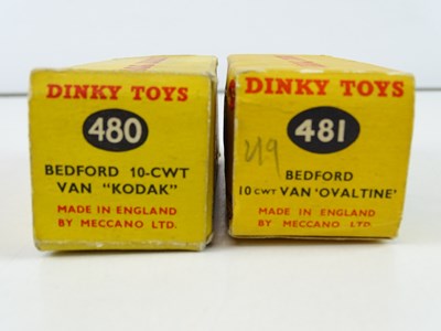 Lot 129 - A pair of DINKY Bedford vans comprising 480...
