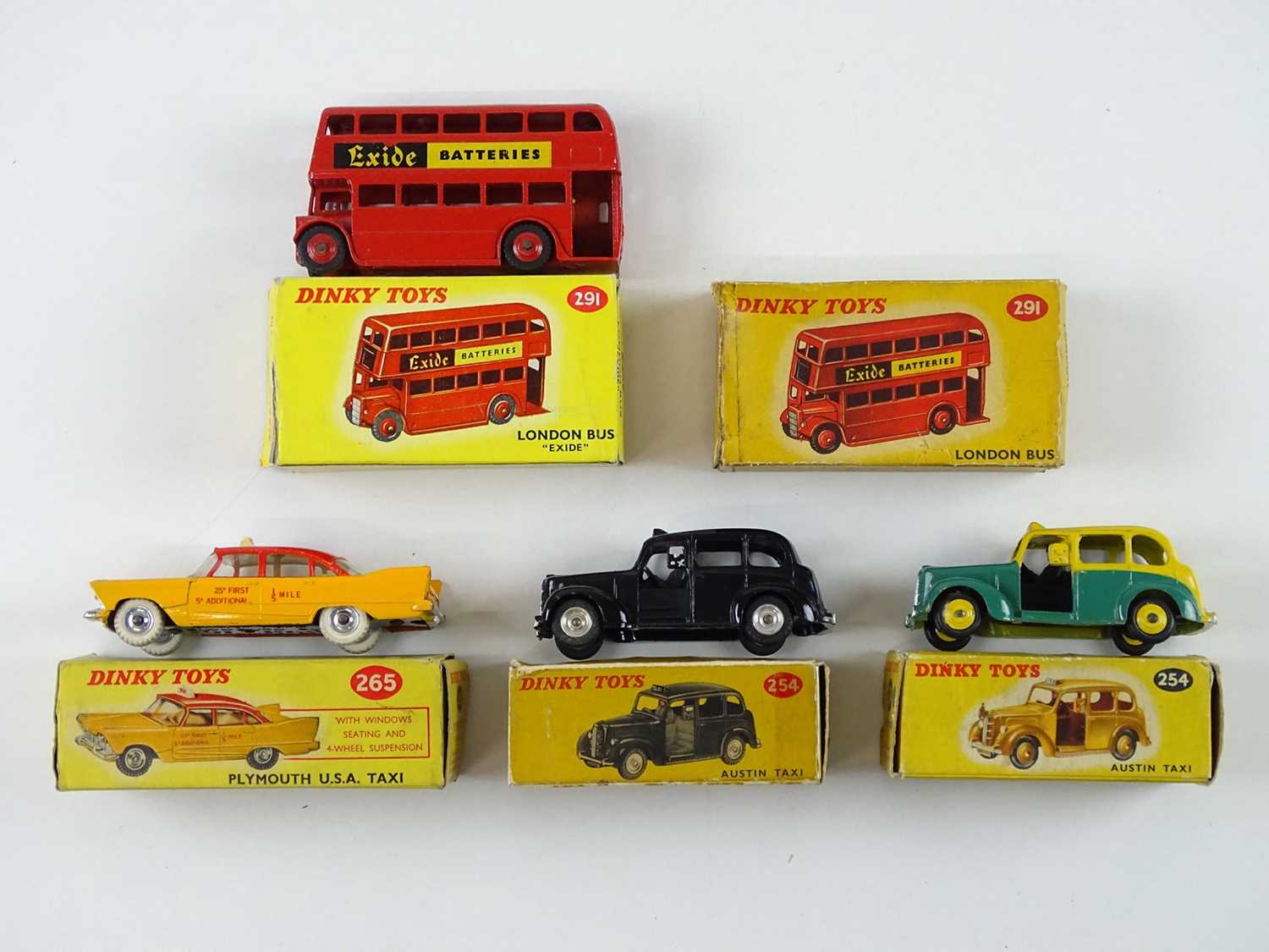 Lot 130 - A selection of DINKY buses and taxis...