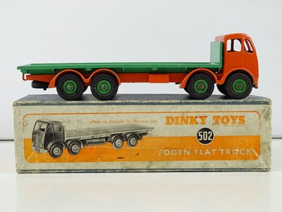 Lot 140 - A DINKY 502 Foden Flat Truck, 2nd style cab in...