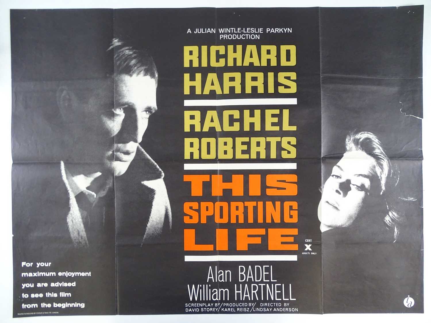 Lot 68 - THIS SPORTING LIFE (1963) - Richard HARRIS and...