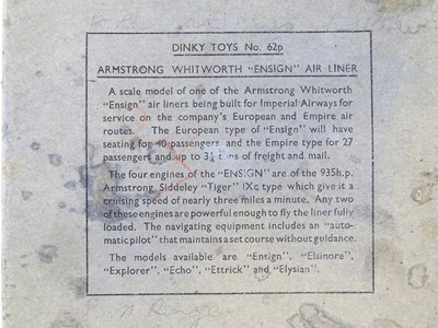 Lot 166 - A DINKY Toys 62p Armstrong Whitworth 'Ensign'...