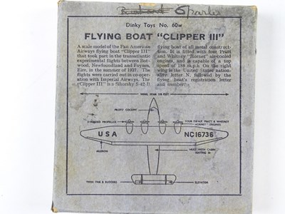 Lot 168 - A DINKY Toys pre-war 60w Flying Boat 'Clipper...