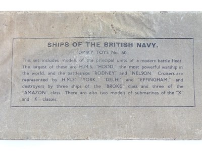 Lot 178 - A DINKY Toys 'Ships of the British Navy' No 50...