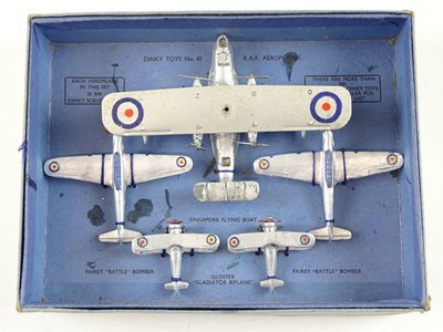 Lot 186 - A DINKY Toys pre-war 61 R.A.F Aeroplanes set...