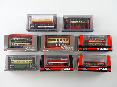 Lot 23 - A mixed group of 1:76 scale buses by Corgi OOC...