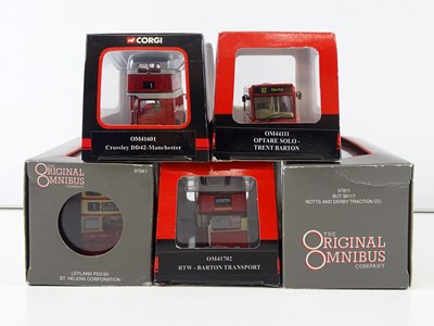 Lot 23 - A mixed group of 1:76 scale buses by Corgi OOC...