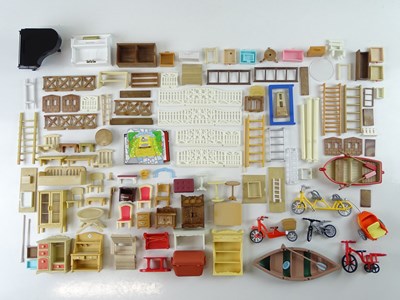 Lot 247 - A large group of SYLVANIAN FAMILIES furniture,...