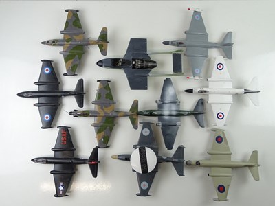 Lot 254 - A group of plastic kit built jet aircraft by...