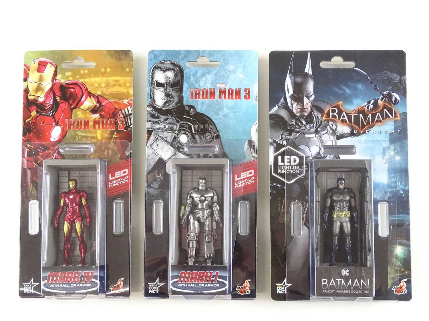 Lot 280 - A group of three HOT TOYS MARVEL and DC...