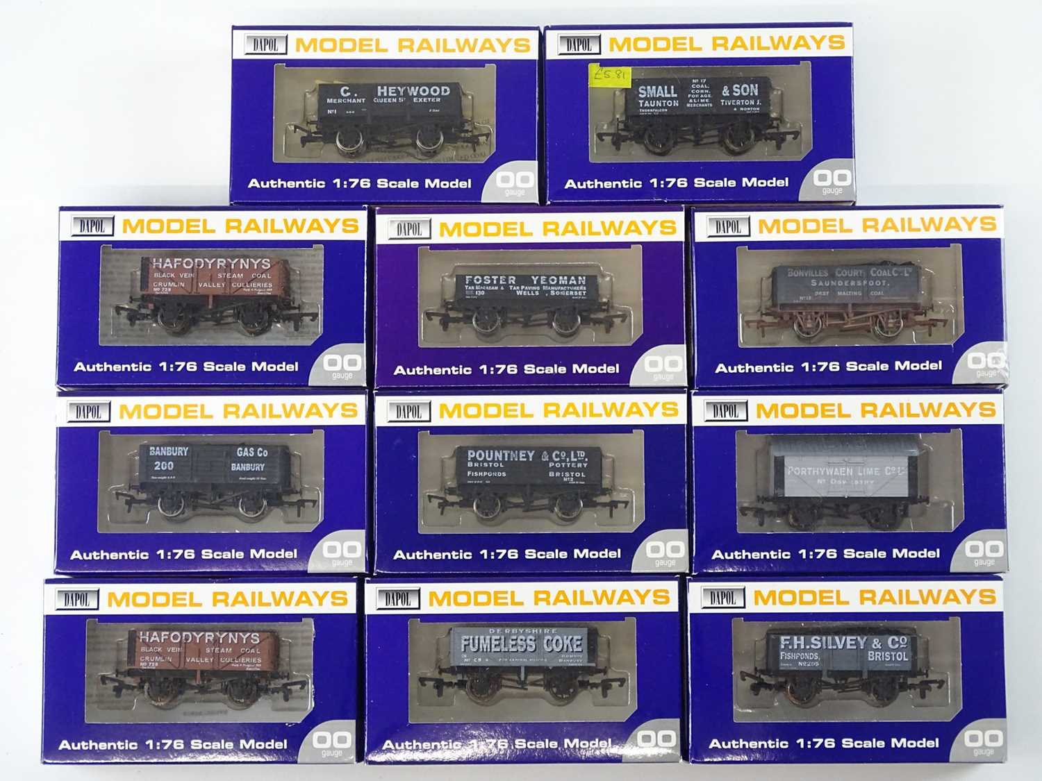 Lot 308 - A mixed group of DAPOL OO Gauge wagons...