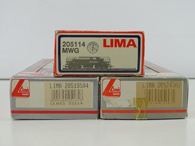 Lot 342 - A group of LIMA OO Gauge class 33 diesel...