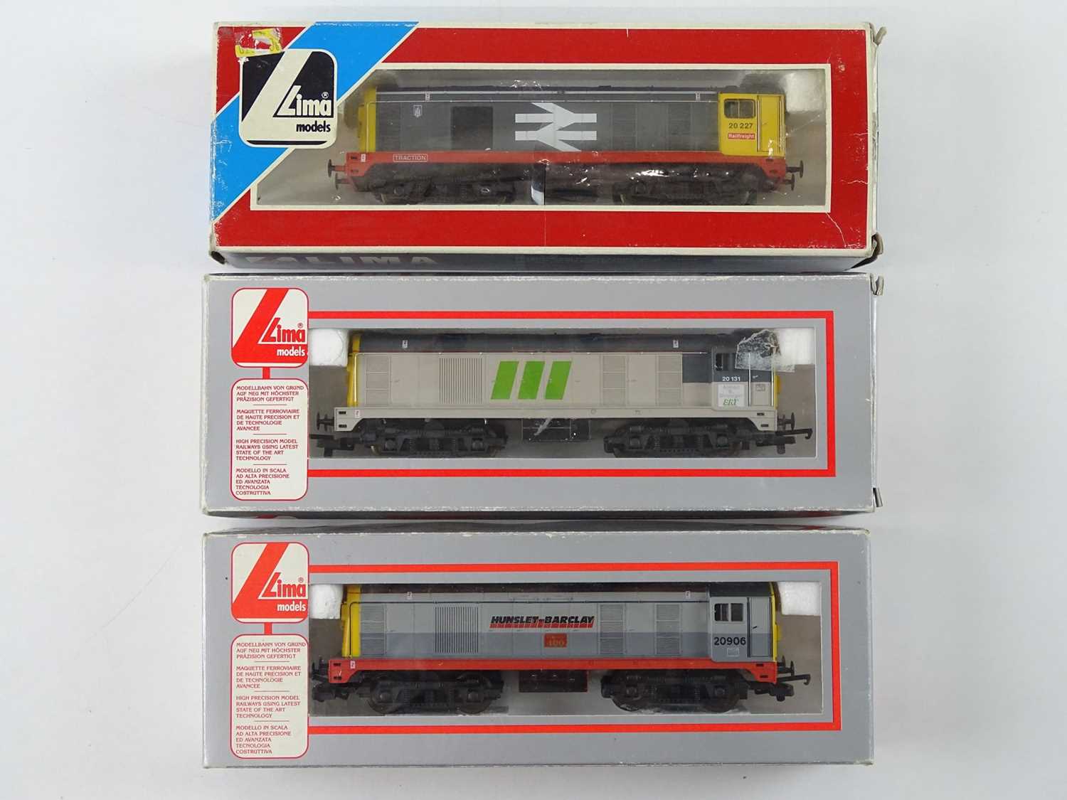 Lot 343 - A group of LIMA OO Gauge class 20 diesel...