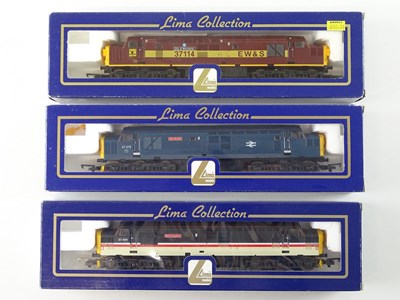 Lot 344 - A group of LIMA OO Gauge class 37 diesel...