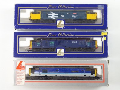 Lot 345 - A group of LIMA OO Gauge class 37 diesel...