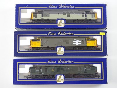 Lot 349 - A group of LIMA OO Gauge class 37 diesel...