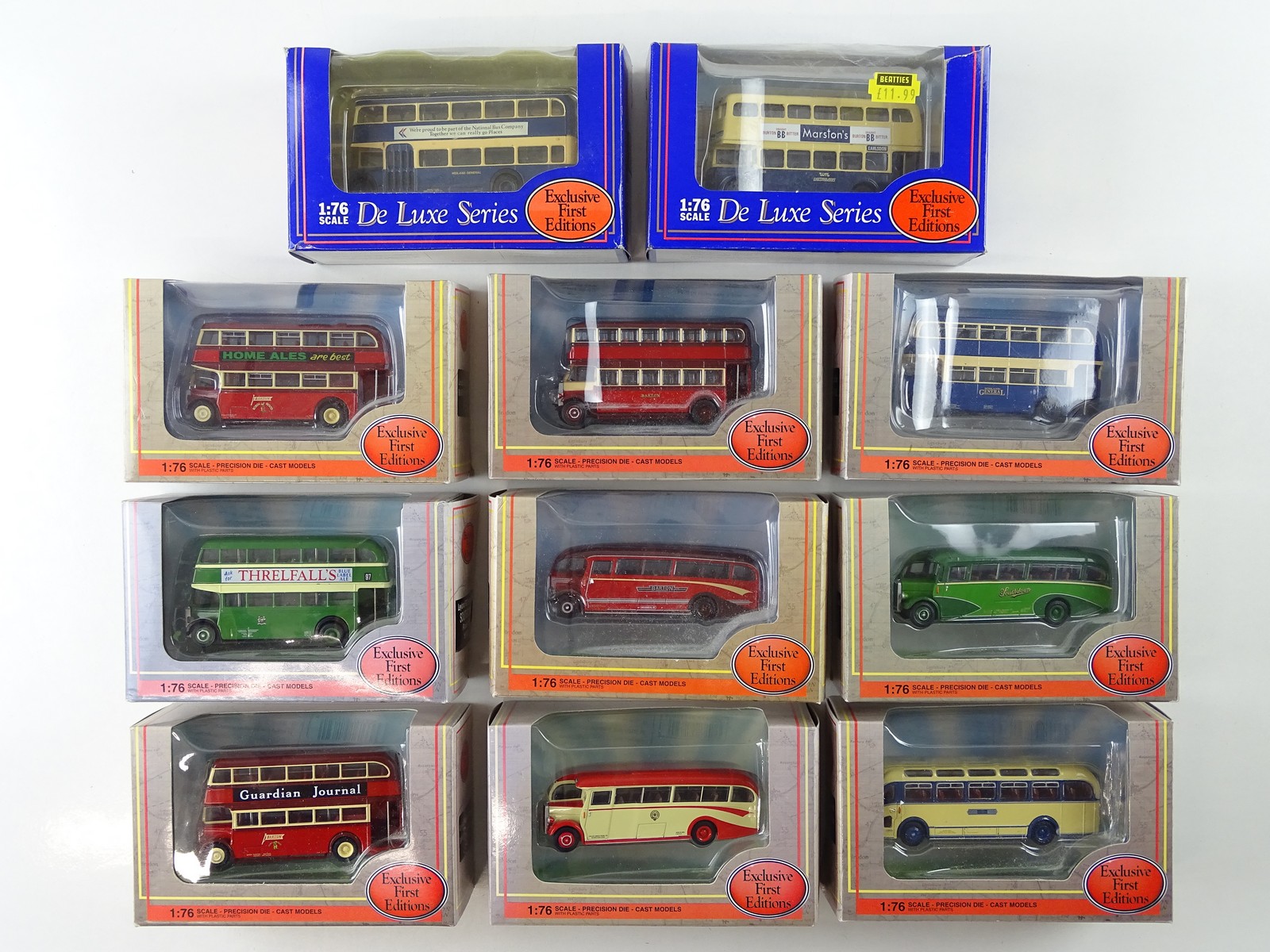 Lot 35 - A mixed group of 1:76 scale buses by EFE in