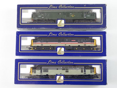 Lot 350 - A group of LIMA OO Gauge class 37 diesel...