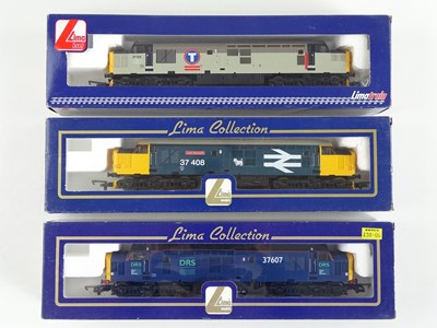 Lot 355 - A group of LIMA OO Gauge class 37 diesel...