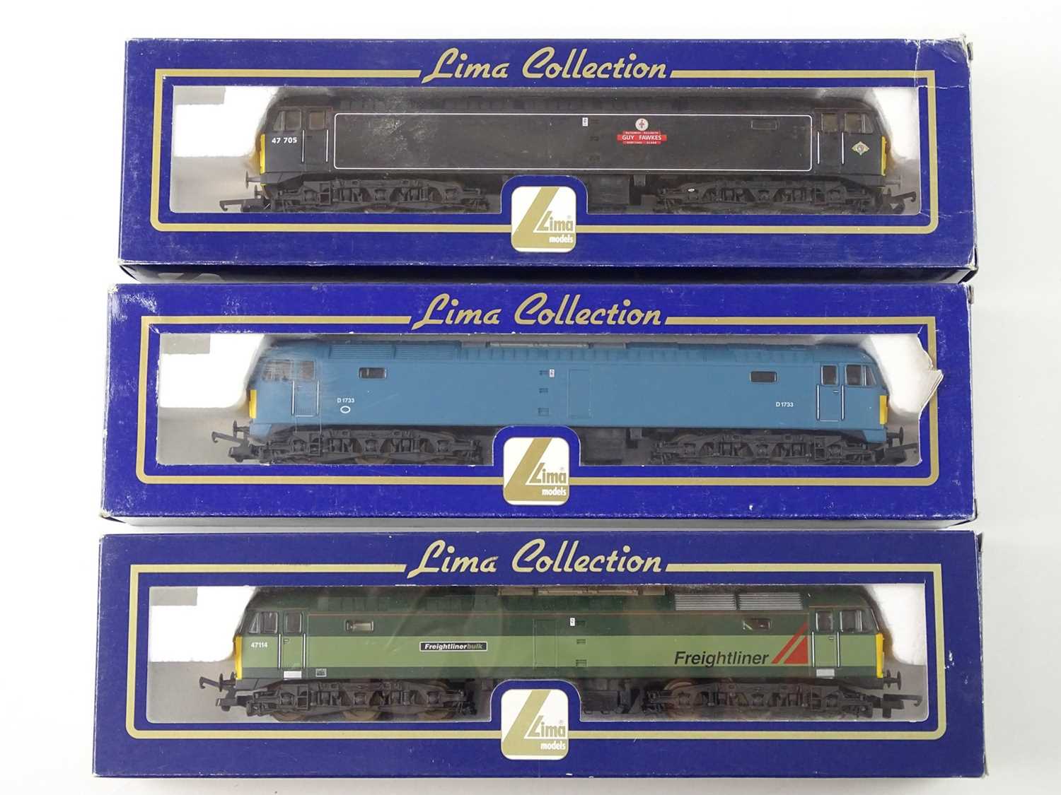 Lot 384 - A group of LIMA OO Gauge class 47 diesel...