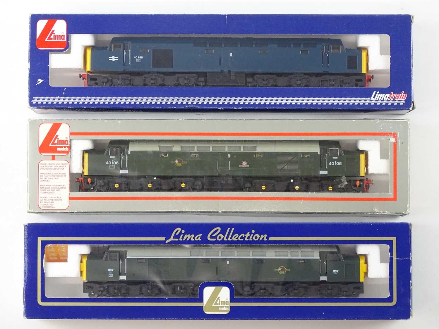 Lot 386 - A group of LIMA OO Gauge class 40 diesel...