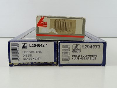 Lot 386 - A group of LIMA OO Gauge class 40 diesel...