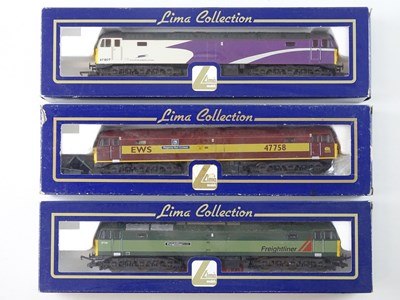 Lot 390 - A group of LIMA OO Gauge class 47 diesel...