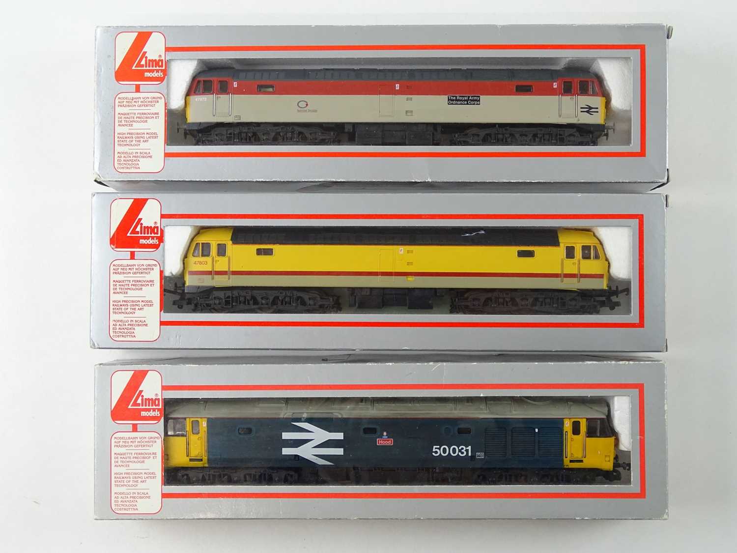 Lot 392 - A group of LIMA OO Gauge class 47 / 50 diesel...