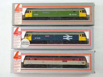 Lot 393 - A group of LIMA OO Gauge class 47 diesel...