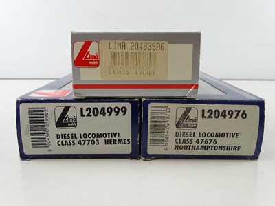 Lot 394 - A group of LIMA OO Gauge class 47 diesel...