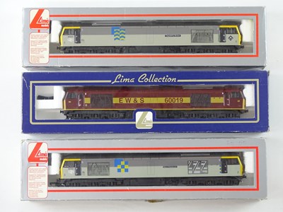 Lot 400 - A group of LIMA OO Gauge class 60 diesel...