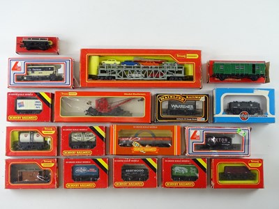 Lot 436 - A mixed group of OO Gauge wagons by HORNBY and...