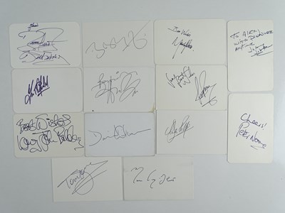 Lot 215 - MALE SINGERS - A group of signed cards (some...