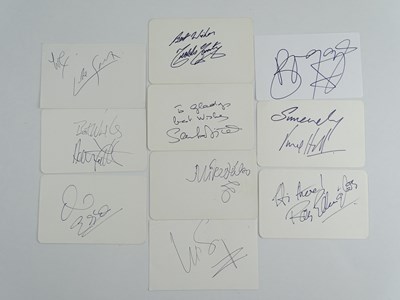 Lot 216 - MALE SINGERS - A group of signed cards (some...