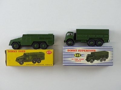 Lot 61 - A DINKY 622 10-ton Army Truck together with a...