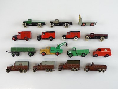 Lot 97 - A group of mixed DINKY trucks and vans...