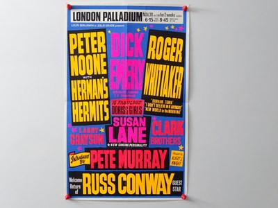 Lot 160 - DICK EMERY - London Palladium theatre poster -...