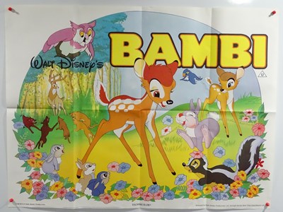 Lot 175 - BAMBI (1985 release) - UK quad film poster,...