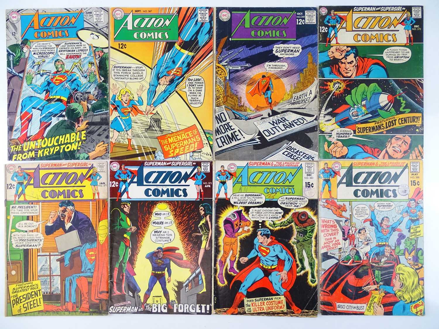 Lot 123 - ACTION COMICS: SUPERMAN #364, 367, 368, 370,...