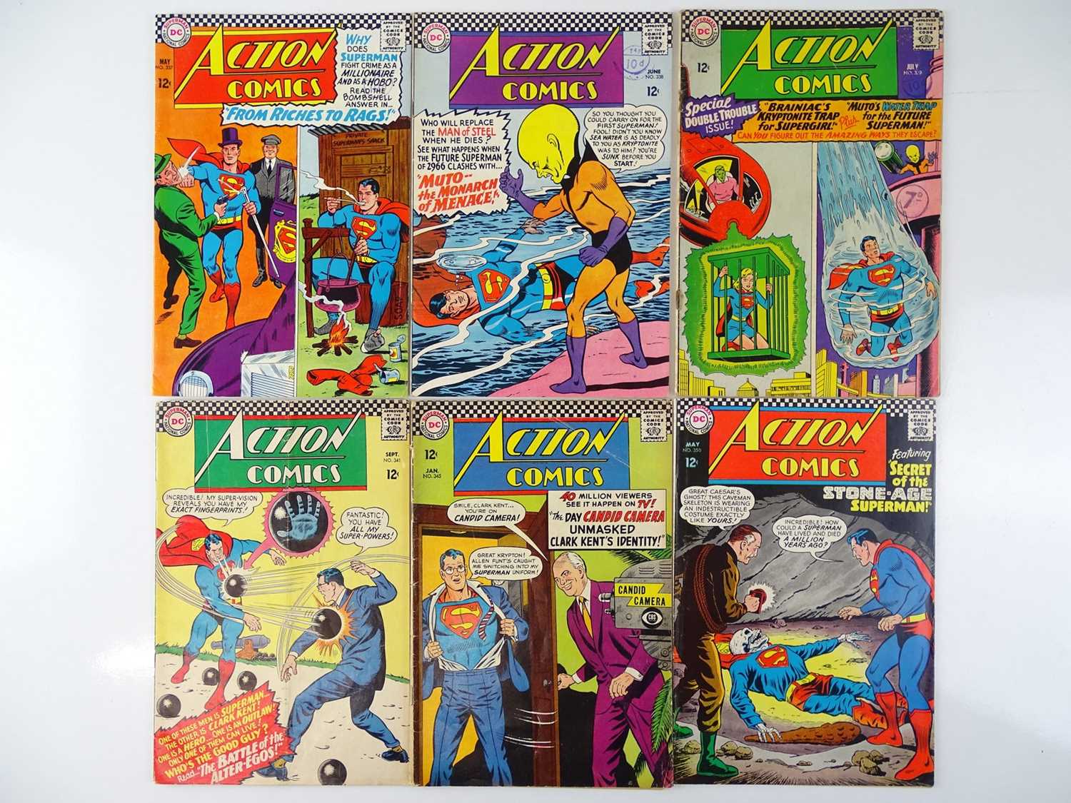 Lot 125 - ACTION COMICS: SUPERMAN #337, 338, 339, 341,...