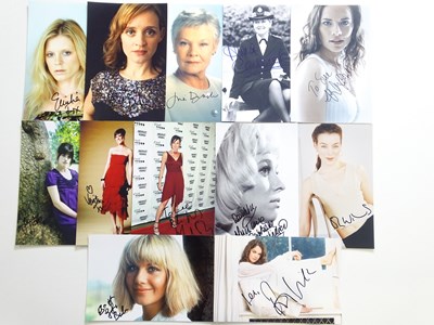 Lot 201 - A group of female actresses' signatures on A4...