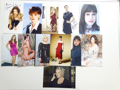 Lot 202 - A group of female actresses' signatures on A4...