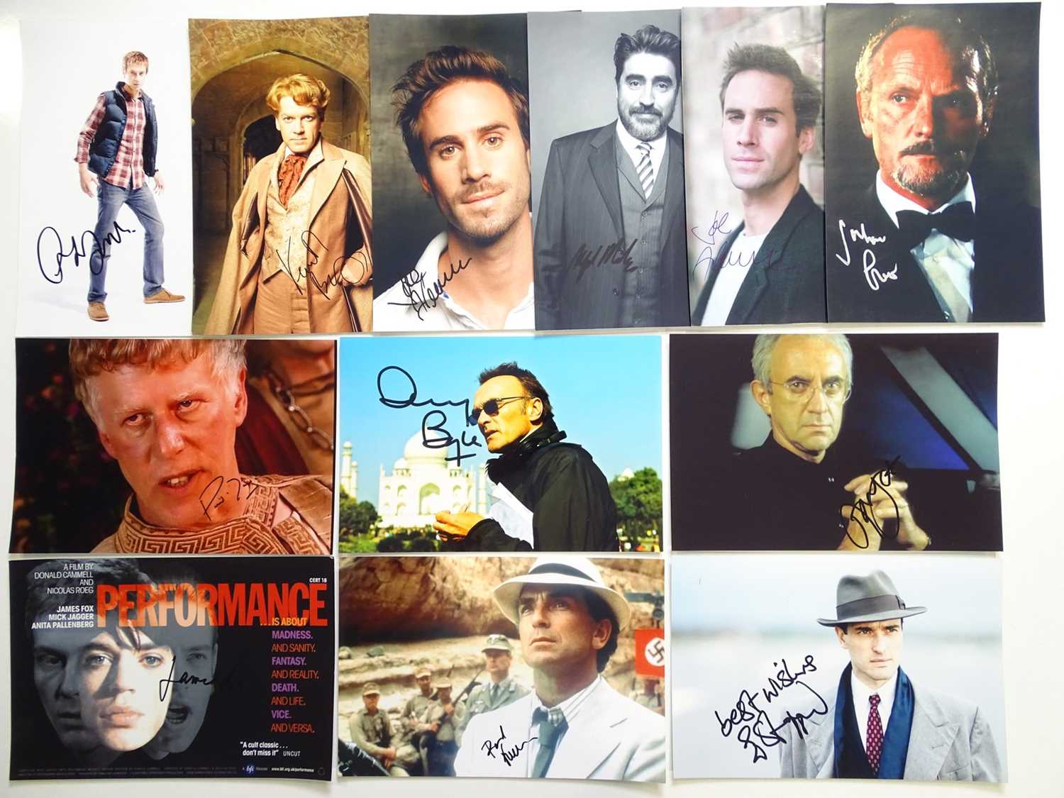 Lot 207 - A group of male actors signatures on A4 photos...