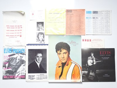 Lot 292 - ELVIS - a group of Elvis Fanclub documents, 3...