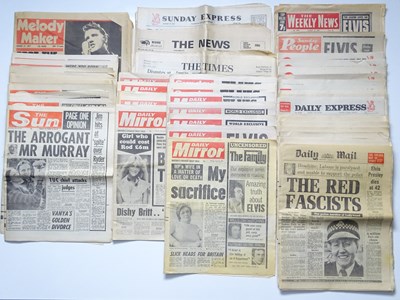 Lot 311 - ELVIS - a group of mainstream newspapers...