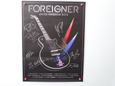 Lot 335 - FOREIGNER - fully signed concert poster from...