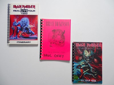 Lot 339 - A group of three IRON MAIDEN tour programmes...