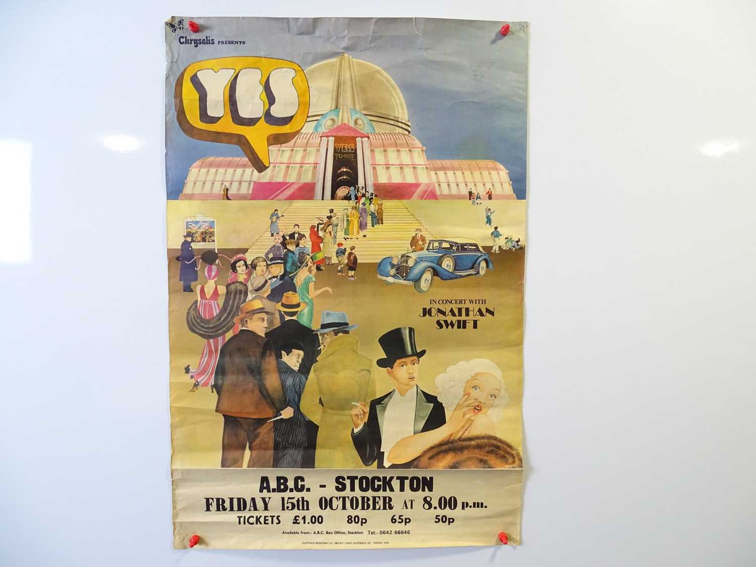 Lot 353 - YES - A concert poster from 1971 in concert...