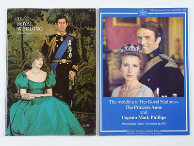 Lot 398 - A pair of Royal Wedding programmes for the...