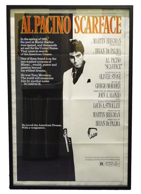 Lot 43 - SCARFACE (1983) - US one sheet presented...