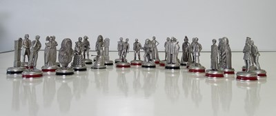 Lot 459 - DR WHO: A Danbury Mint pewter chess set...